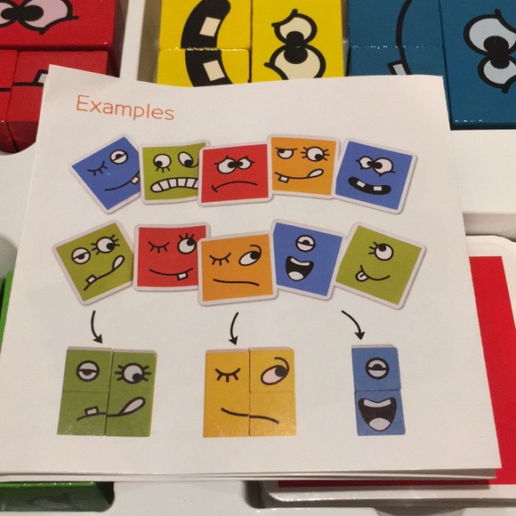 Expression Puzzle Building Blocks Preschool puzzle Game Like NEW 2-4 players 3+ - Picture 10 of 12